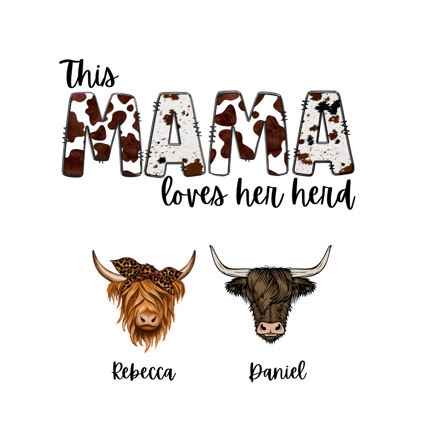Crewneck This Mama loves her heard (Grandma, Momma, Auntie, Mimi, Mom)