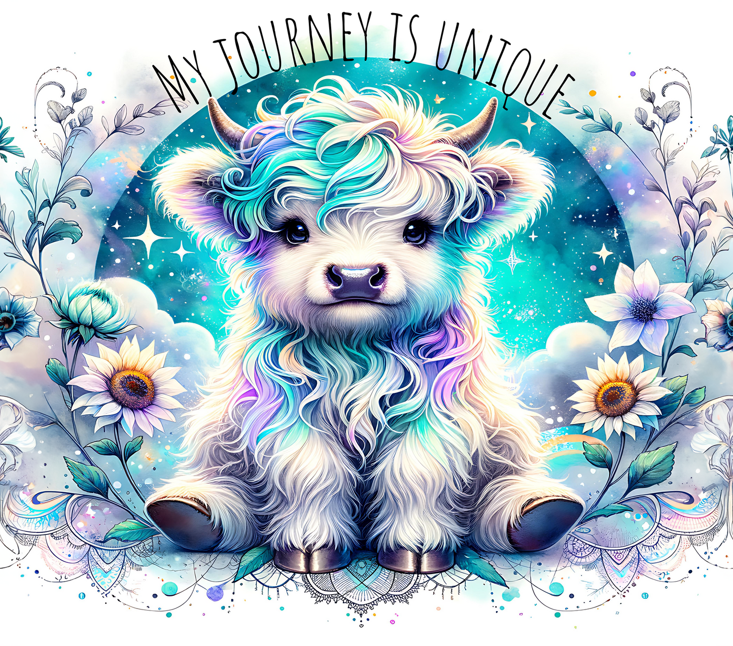 30 OZ Skinny "My Journey is Unique" Sublimation Tumbler
