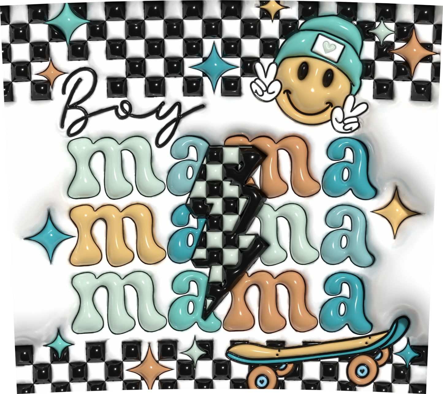 30 OZ Skinny "Boy Mama" Sublimation Tumbler