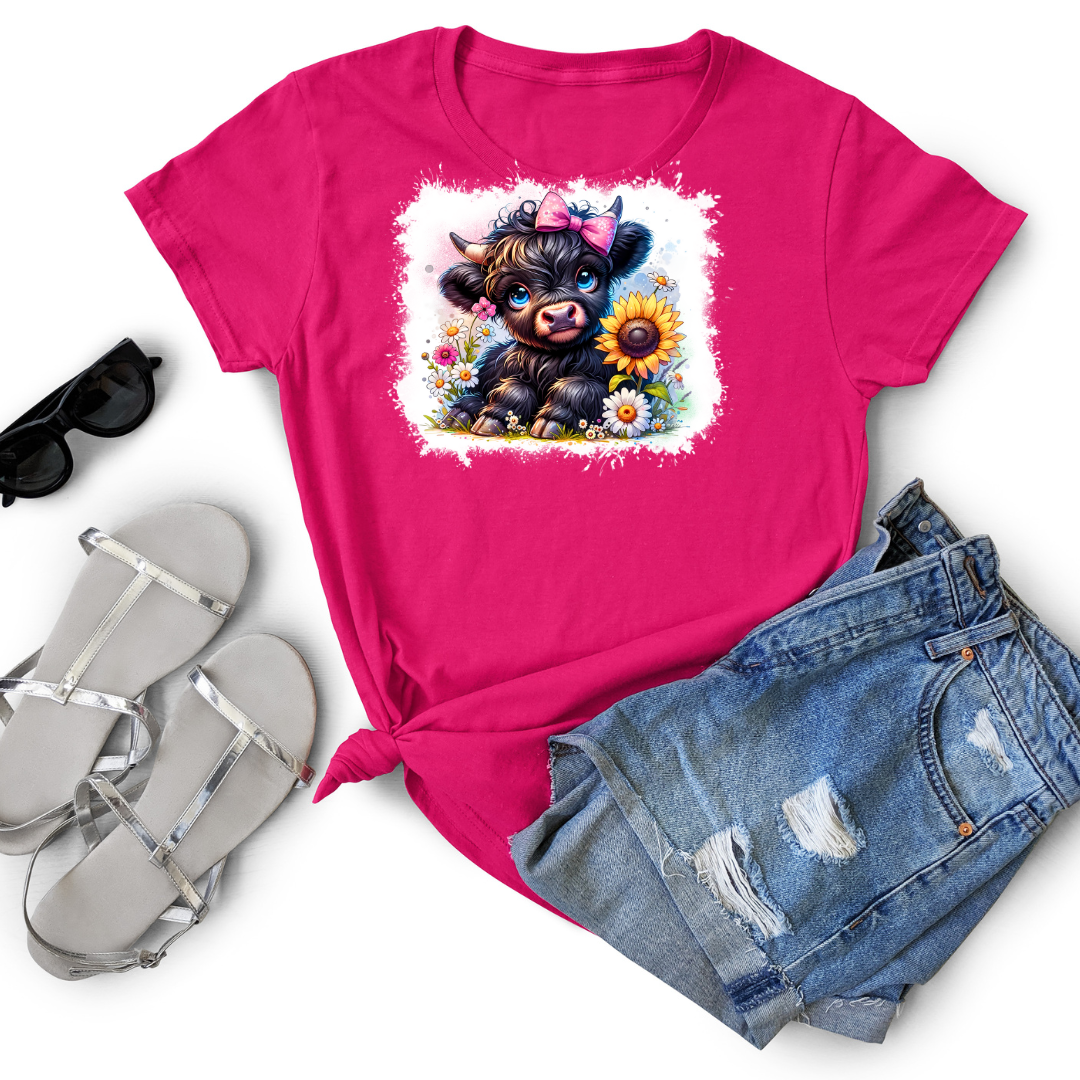 Black and Brown Highand Cow T-Shirt of the month