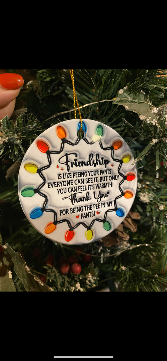 Christmas friendship ornament!