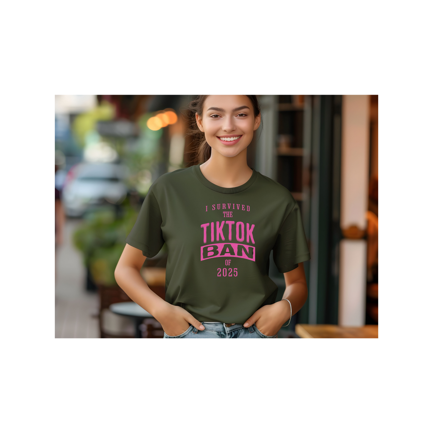 Pre-Order I survived the TIKTOK Ban of 2025 T-Shirt PINK