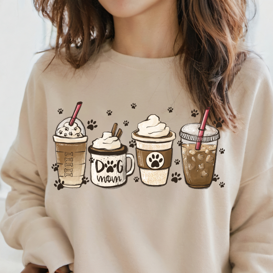 Dog Mom and Coffee Lover Sweatshirt