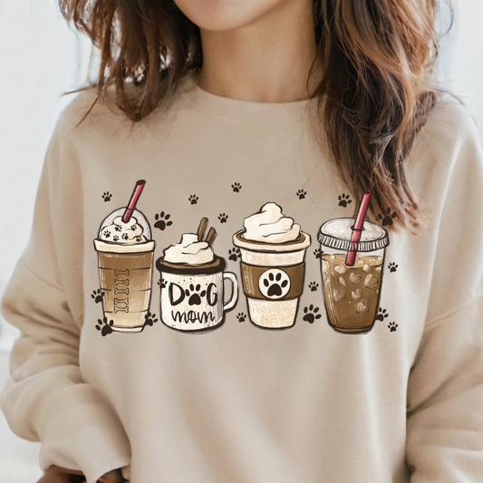 Dog Mom and Coffee Lover Sweatshirt